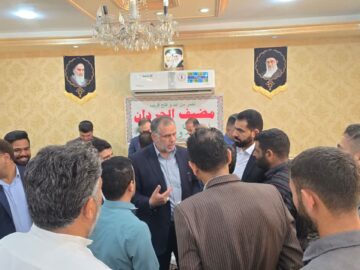 حضور سید محسن موسوی زاده در روستای دب حردان بخش اسماعیلیه اهواز