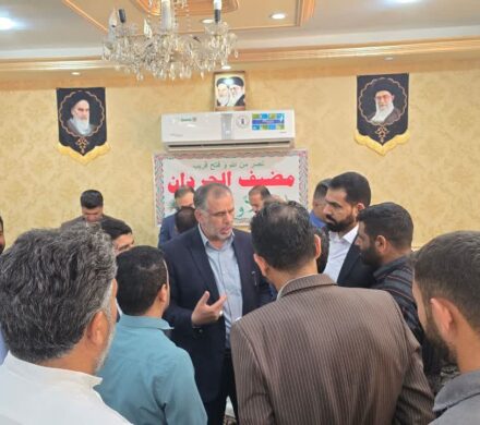 حضور سید محسن موسوی زاده در روستای دب حردان بخش اسماعیلیه اهواز