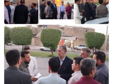 پیگیری های فعالان جوان کانون فرهنگی هنری امام حسین (ع) اهواز و دعوت از سید محسن موسوی زاده نماینده مردم شریف اهواز، باوی، حمیدیه و کارون در مجلس شورای اسلامی جهت بازدید و پیگیری مشکلات منطقه