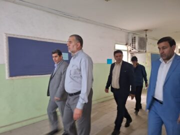بازدید سید محسن موسوی زاده از پروژه‌های عمرانی آموزش و پرورش ناحیه یک اهواز