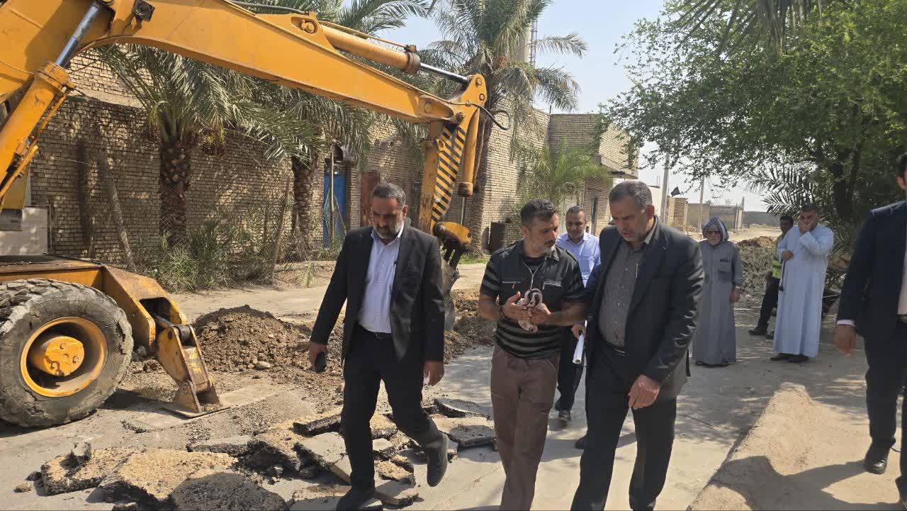 ادامه پیگیری ها و بازدید سید محسن موسوی زاده از پروژه ایجاد و اصلاح شبکه آب محله علی آباد اهواز
