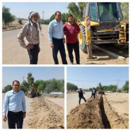 پروژه ی اصلاح و تعویض شبکه توزیع آب روستای جلیعه شهرستان باوی آغاز شد