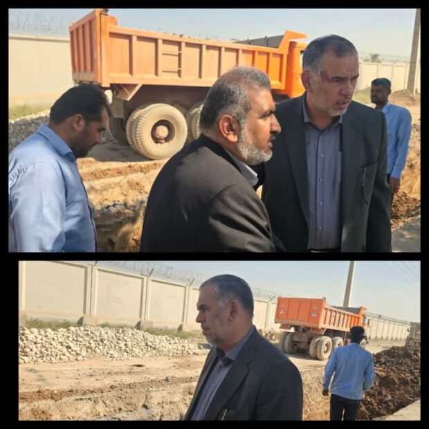 بازدید نماینده مجلس شورای اسلامی از پروژه‌های فاضلاب شهرستان کارون