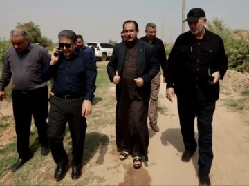 بازدید نماینده مردم اهواز، کارون، باوی و حمیدیه از مسیر خسرج؛ پیگیری احداث پل برای کاهش ۶۰ کیلومتری مسیر خسرج